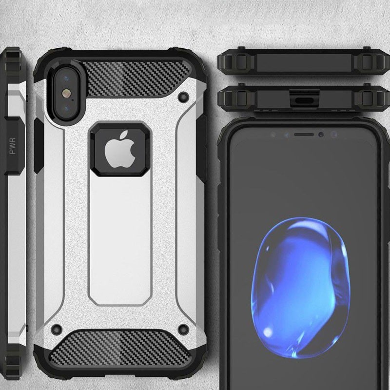 Mobiq Rugegd Armor Case iPhone X/Xs Wit  - 3
