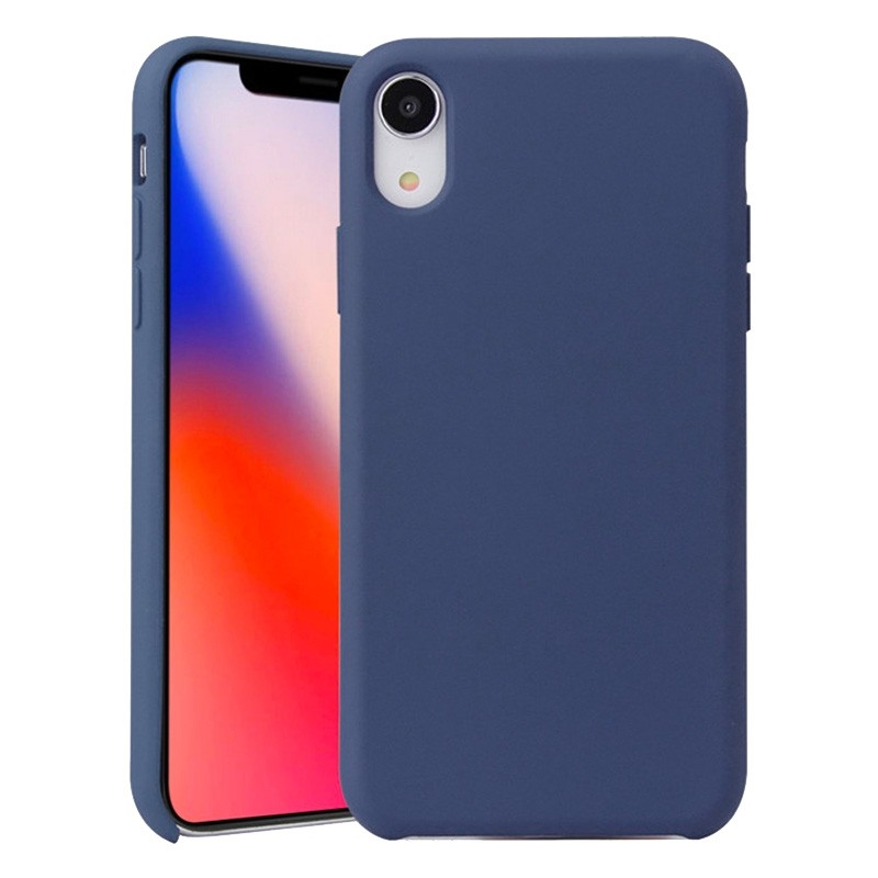 Mobiq Liquid Siliconen Case iPhone XR Blauw - 1