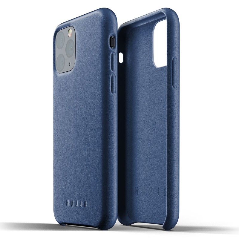 Mujjo Full Leather Case iPhone 11 Pro monaco blue - 2