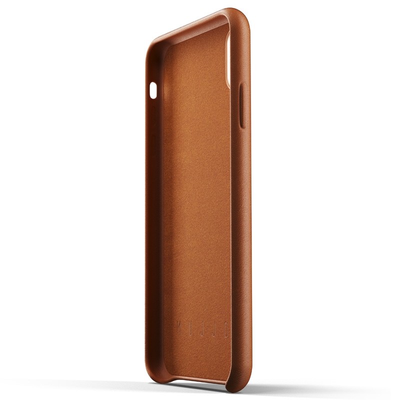 Mujjo Full Leather Wallet Case iPhone XS Max Tan bruin 05