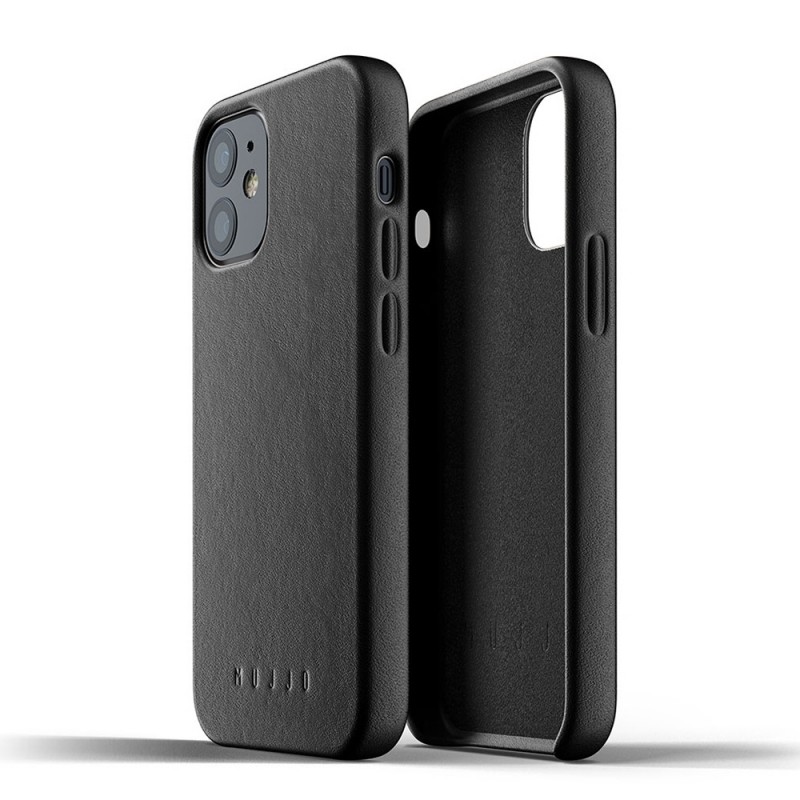 Mujjo Leather Case iPhone 12 Mini Zwart - 3