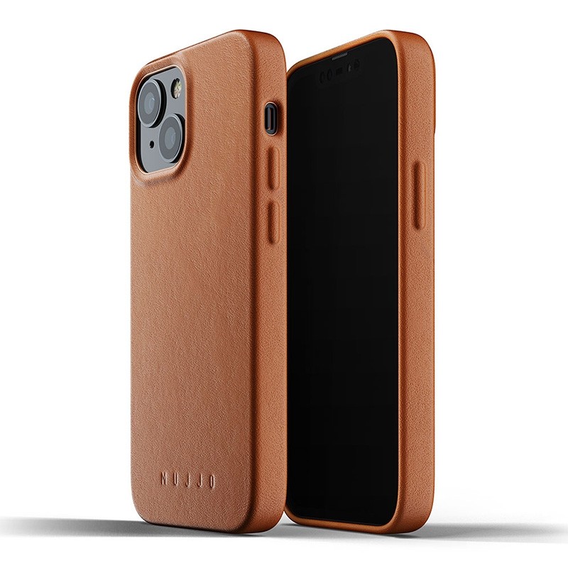 Mujjo Leather Case iPhone 13 Mini Bruin - 1