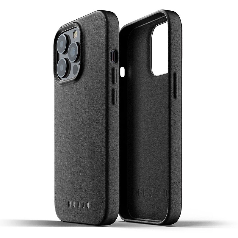 Mujjo Leather Case iPhone 13 Pro Zwart - 3
