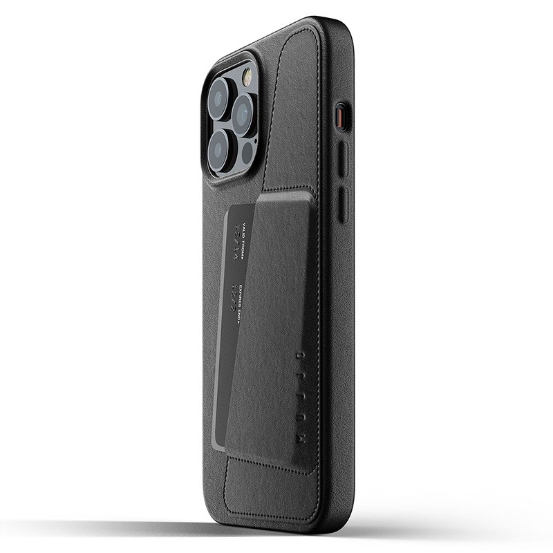 Mujjo Leather Wallet iPhone 13 Pro Max Zwart - 3