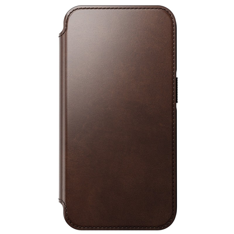 Nomad - Rugged Horween Leather Folio iPhone 14 Pro Magsafe hoesje Bruin 04