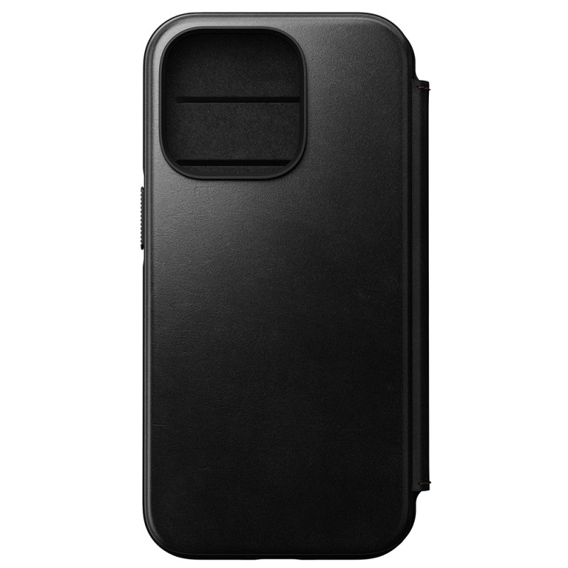 Nomad - Rugged Horween Leather Folio iPhone 14 Pro Magsafe hoesje Zwart 08