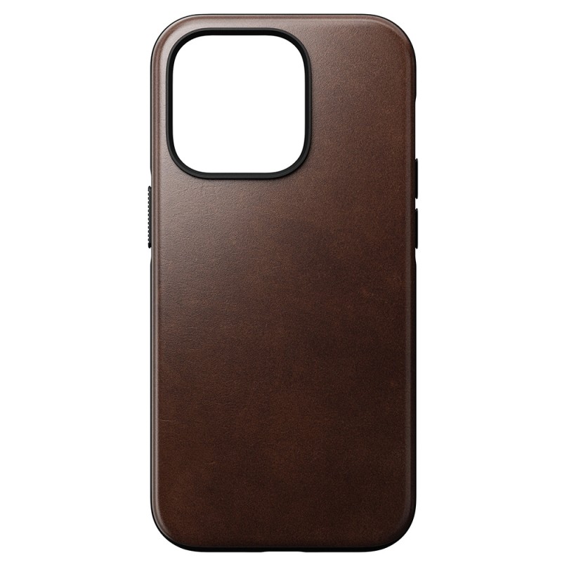 Nomad - Rugged Horween Leather iPhone 14 Pro Magsafe hoesje Bruin 01