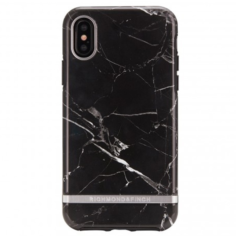 Richmond and Finch Trendy iPhone XS Max Hoesje Black Marble 01