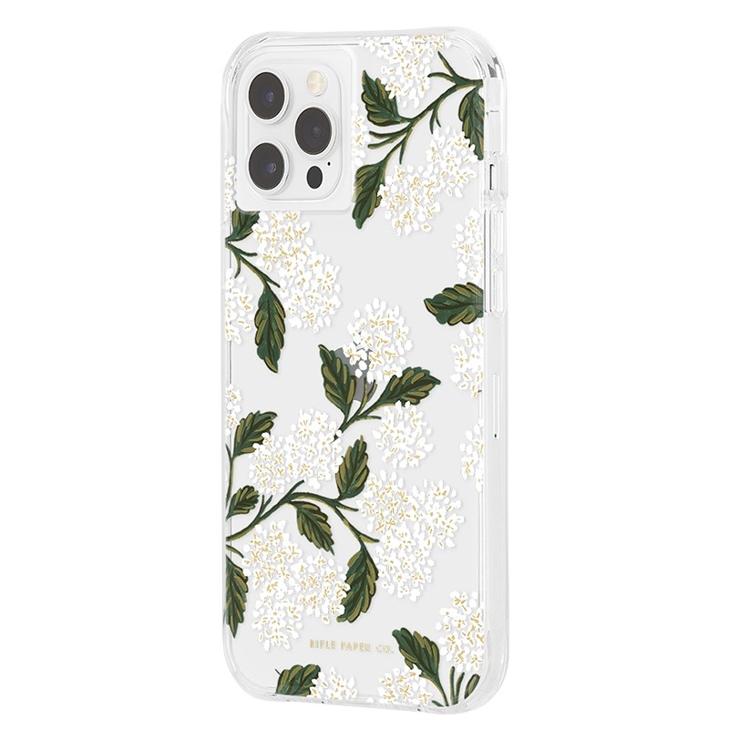 Case-Mate - Rifle Paper Flower Case iPhone 12 / iPhone 12 Pro 6.1 inch hydrangea white 02