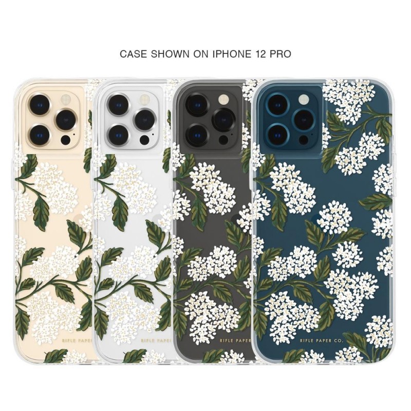 Case-Mate - Rifle Paper Flower Case iPhone 12 / iPhone 12 Pro 6.1 inch hydrangea white 05