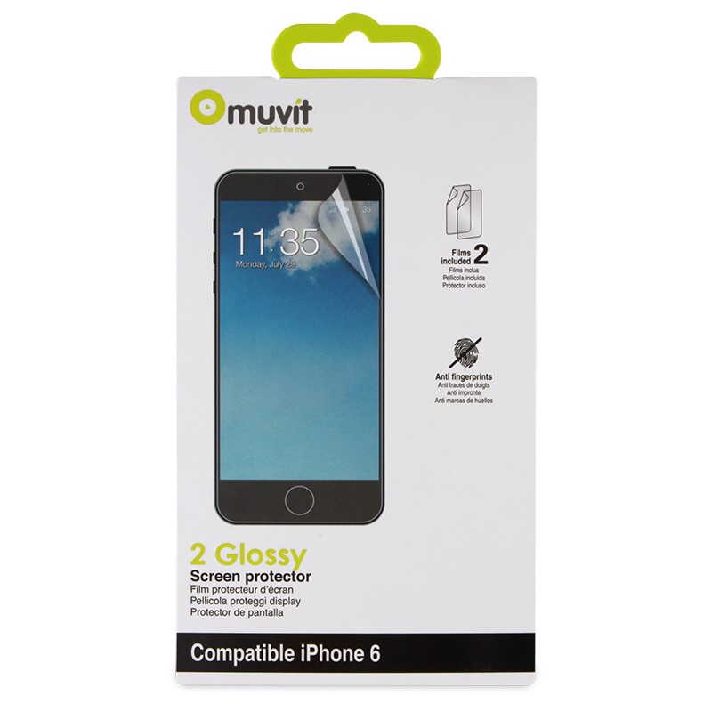 Muvit Screenprotector 2-pack Glossy iPhone 6 - 2