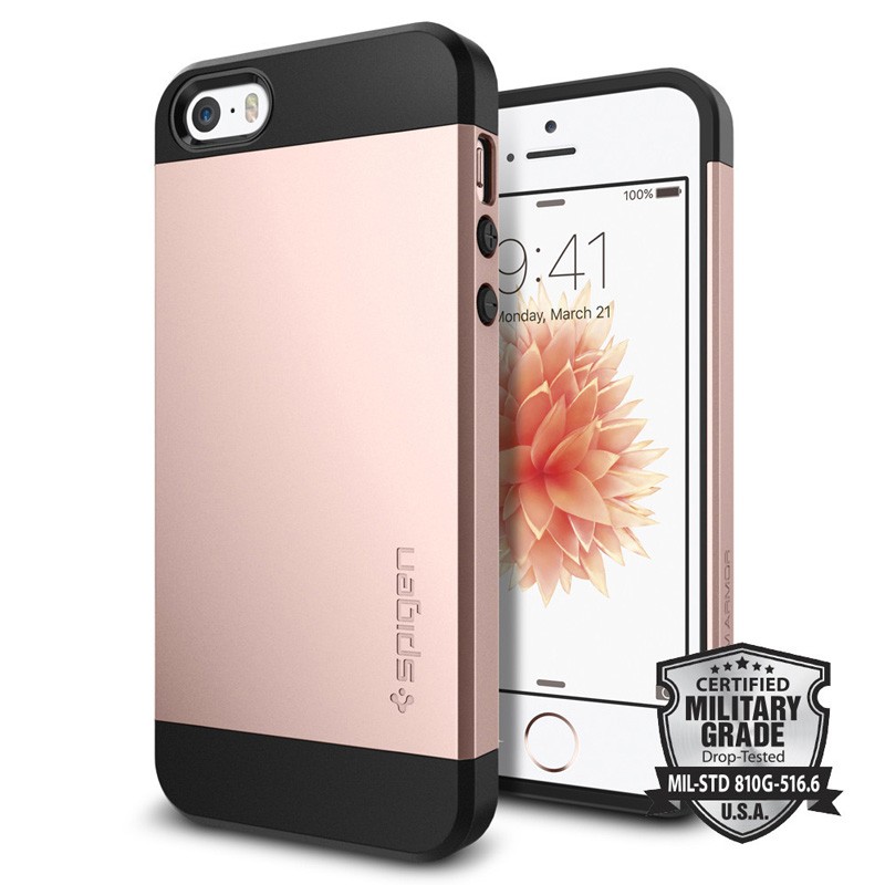 Spigen Slim Armor Case iPhone SE / 5S / 5 Rose Gold - 4