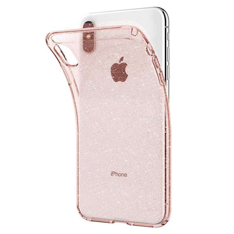 Spigen - Liquid Crystal Glitter Case iPhone XS Max Rose Transparant 03