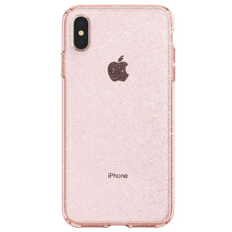 Spigen - Liquid Crystal Glitter Case iPhone XS Max Rose Transparant 02