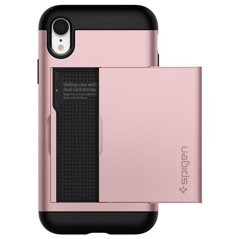 Spigen Slim Armor CS iPhone XR Hoesje Roze Zwart 07
