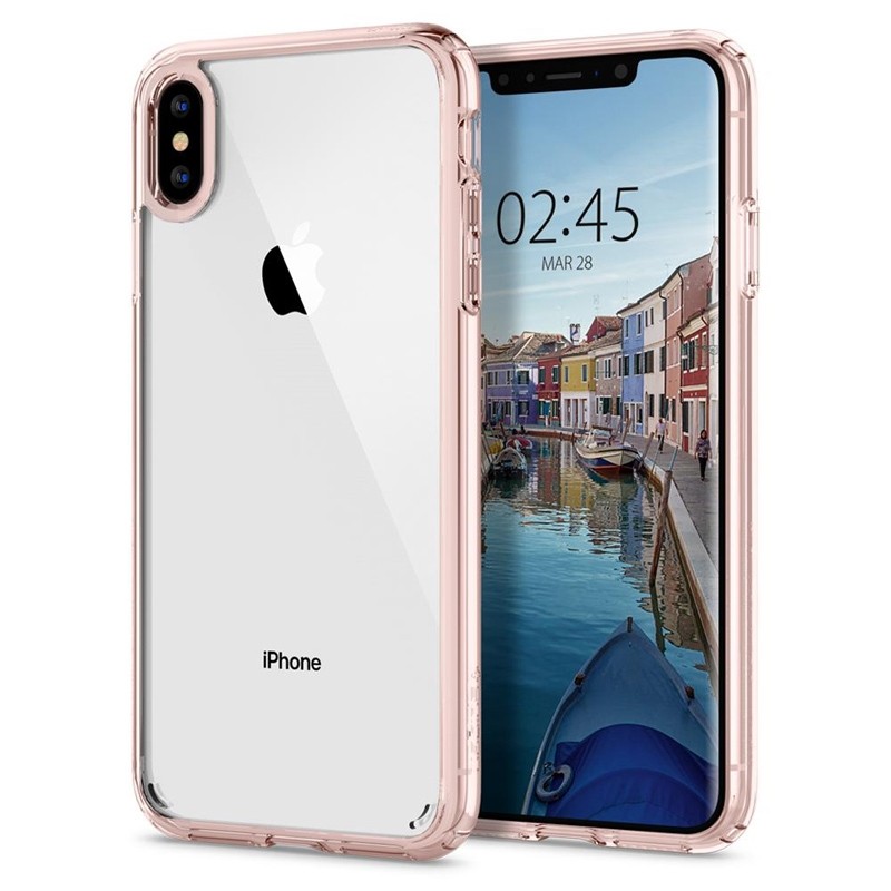 Spigen Ultra Hybrid iPhone XS Max Hoesje roze / transparant 07