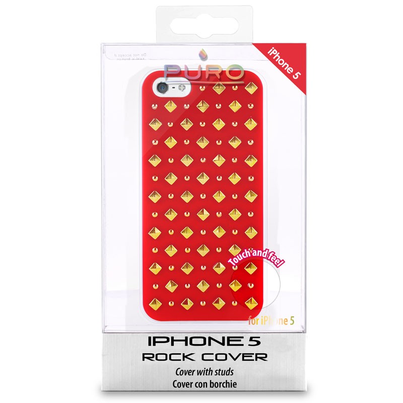Puro Studs Backcover iPhone 5/5S Red - 4