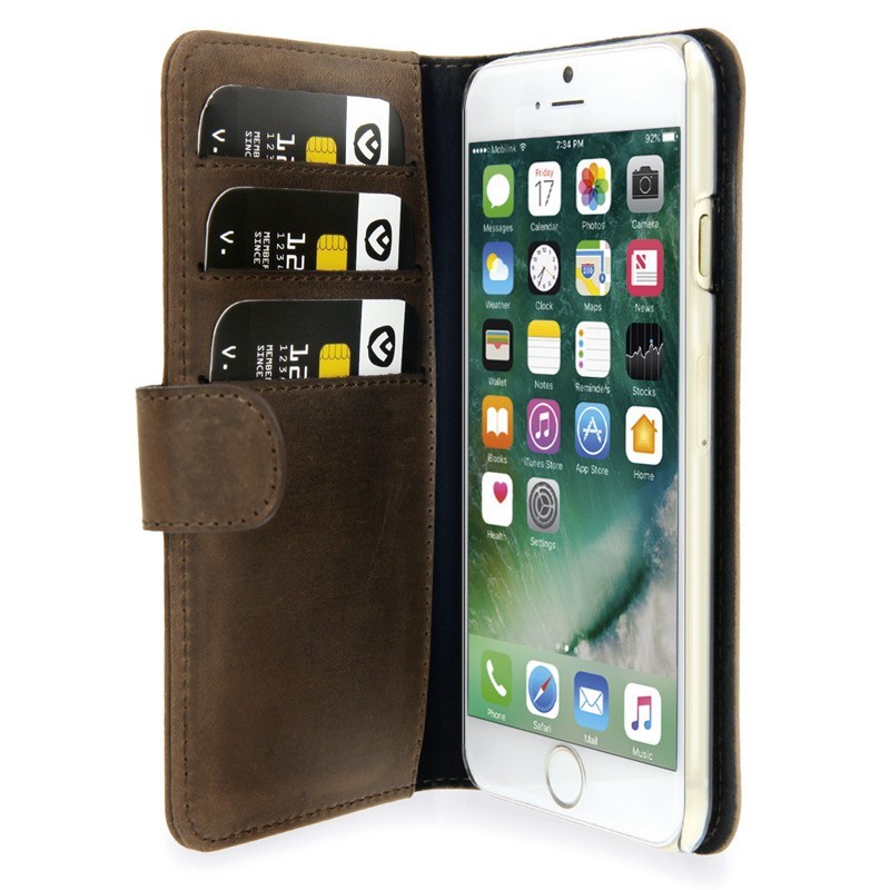 Valenta Book Cover Classic Luxe iPhone 7 Vintage Brown - 1