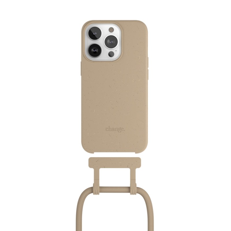Woodcessories - Change Case Big Lanyard iPhone 14 Pro Max Hoesje bruin 01