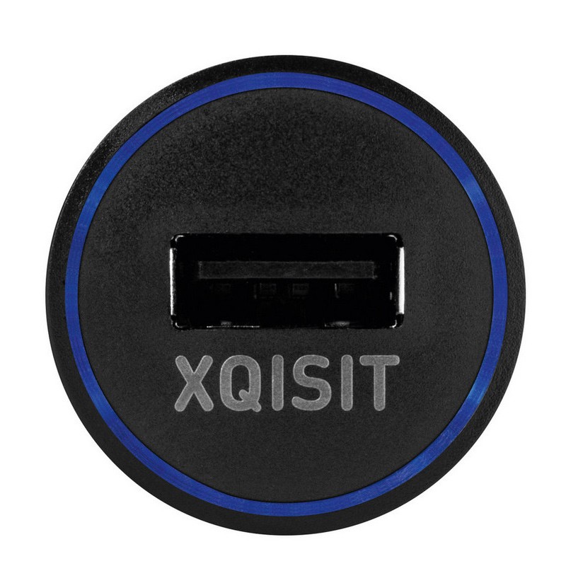 Xqisit - 2,4A Auto Lader met LED ring black 03