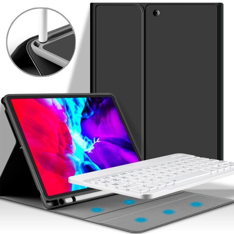 Mobiq iPad 4 (2020) Keyboard Folio Zwart - 3