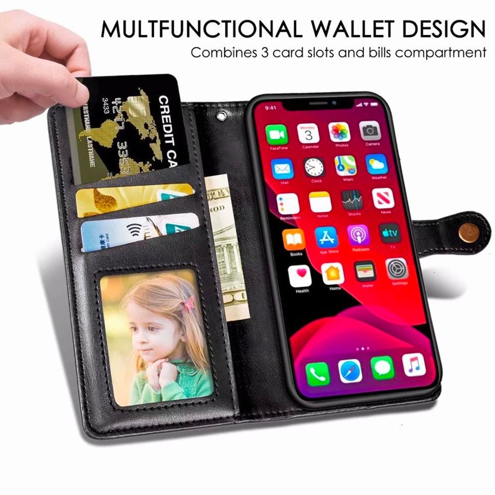 Mobiq Klassieke Wallet Case iPhone 12 Pro Max Groen - 3