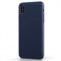 BeHello Liquid Silicon Case iPhone XS Max Blauw 01