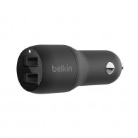 Belkin Dual Port USBA Autolader 24W Zwart 01