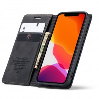 CaseMe Retro Wallet iPhone 12 Pro Max Zwart - 1