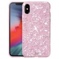 LAUT Pearl Case iPhone XS Max Hoesje Pink Rose 01