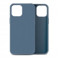 Mobiq Liquid Silicone Case iPhone 12 Mini Blauw - 1