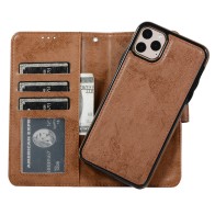 Mobiq Magnetische 2-in-1 Wallet Case iPhone 11 Pro Bruin - 1