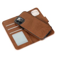 Mobiq Magnetische 2-in-1 Wallet Case iPhone 12 Pro Max Bruin - 1
