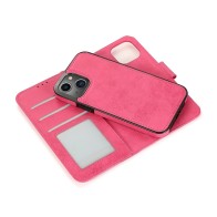 Mobiq - Magnetische 2-in-1 Wallet Case iPhone 14 max roze 01