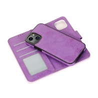 xMobiq - Magnetische 2-in-1 Wallet Case iPhone 14 paars 01