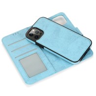 xMobiq - Magnetische 2-in-1 Wallet Case iPhone 14 Pro lichtblauw 01