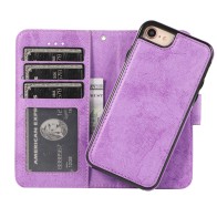 Mobiq 2-in-1 Magnetische Wallet iPhone SE 2022 Paars - 1