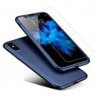 Mobiq 360 Graden Hoesje iPhone XR Blauw 01