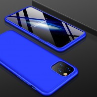 Mobiq 360 graden Hoesje iPhone 11 Blauw - 1
