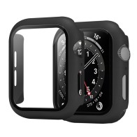Mobiq Apple Watch 45mm Series 7 Full Body Hard Case Zwart - 1