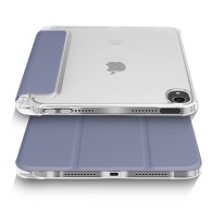 Mobiq Clear Back Folio iPad Mini 6 Paars/transparant - 1