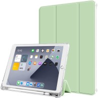 Mobiq Clear Back Pencil Case iPad 10.2 inch Mint Groen - 1