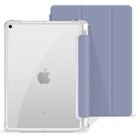 Mobiq Clear Back Folio met Pencilhouder iPad 10.2 (2019/2020/2021) Paars - 1