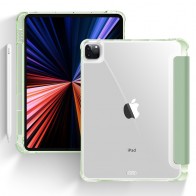 Mobiq - Transparante Trifold iPad Pro 11 inch (2021) Hoes Lichtgroen - 1