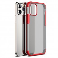 Mobiq Clear Hybrid Case iPhone 12 Mini 5.4 Rood - 1