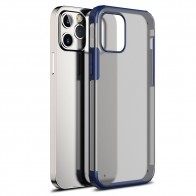 Mobiq Clear Hybrid Case iPhone 12 Pro Max Blauw - 1