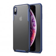 Mobiq - Clear Hybrid Case iPhone X/XS Blauw - 1