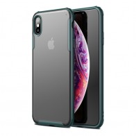 Mobiq - Clear Hybrid Case iPhone X/XS Groen - 1