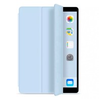 Mobiq Flexibele Tri-folio hoes iPad 9.7 2018/2017, iPad Air 2, iPad Air 1 Lichtblauw 01