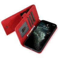 Mobiq Zacht Leren Wallet Hoesje iPhone 13 Mini Rood - 1